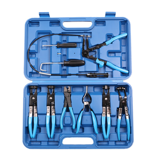 echtools EC1901 10 tlg. Spezialzangen Set für Schlauchschellen Federband Zange Klemme Set