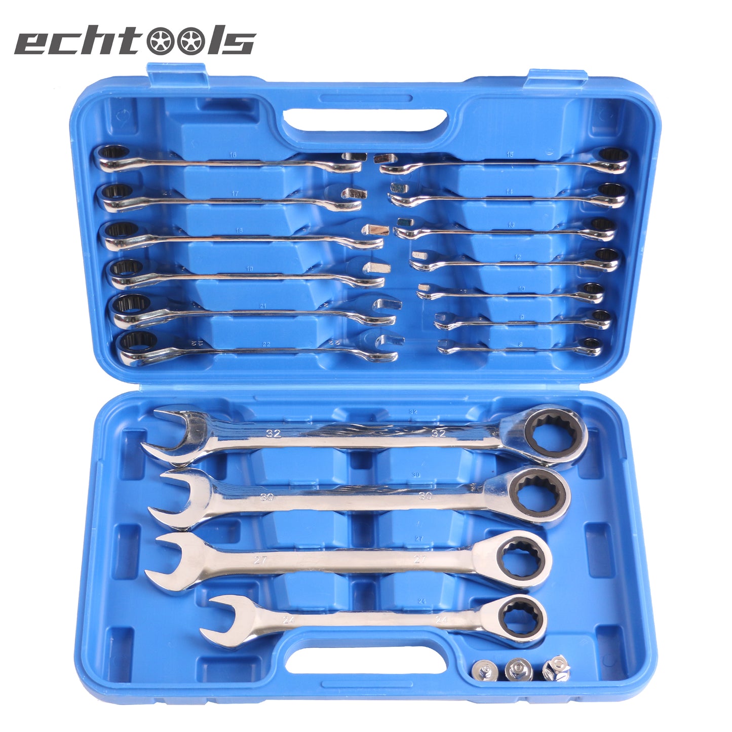 echtools EC2001 20tlg. Ratschenschlüssel Set Ring Maul Schlüssel Satz 8-32mm Werkzeug