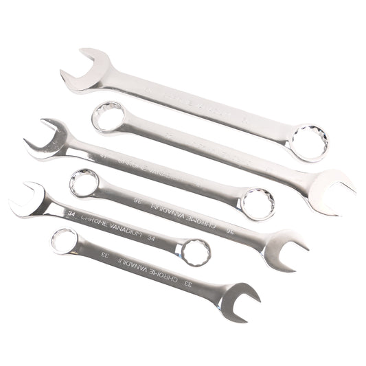 echtools EC2003 6-teiliges Jumbo metrisch poliertes Kombinationsschlüssel-Set 33 mm - 50 mm