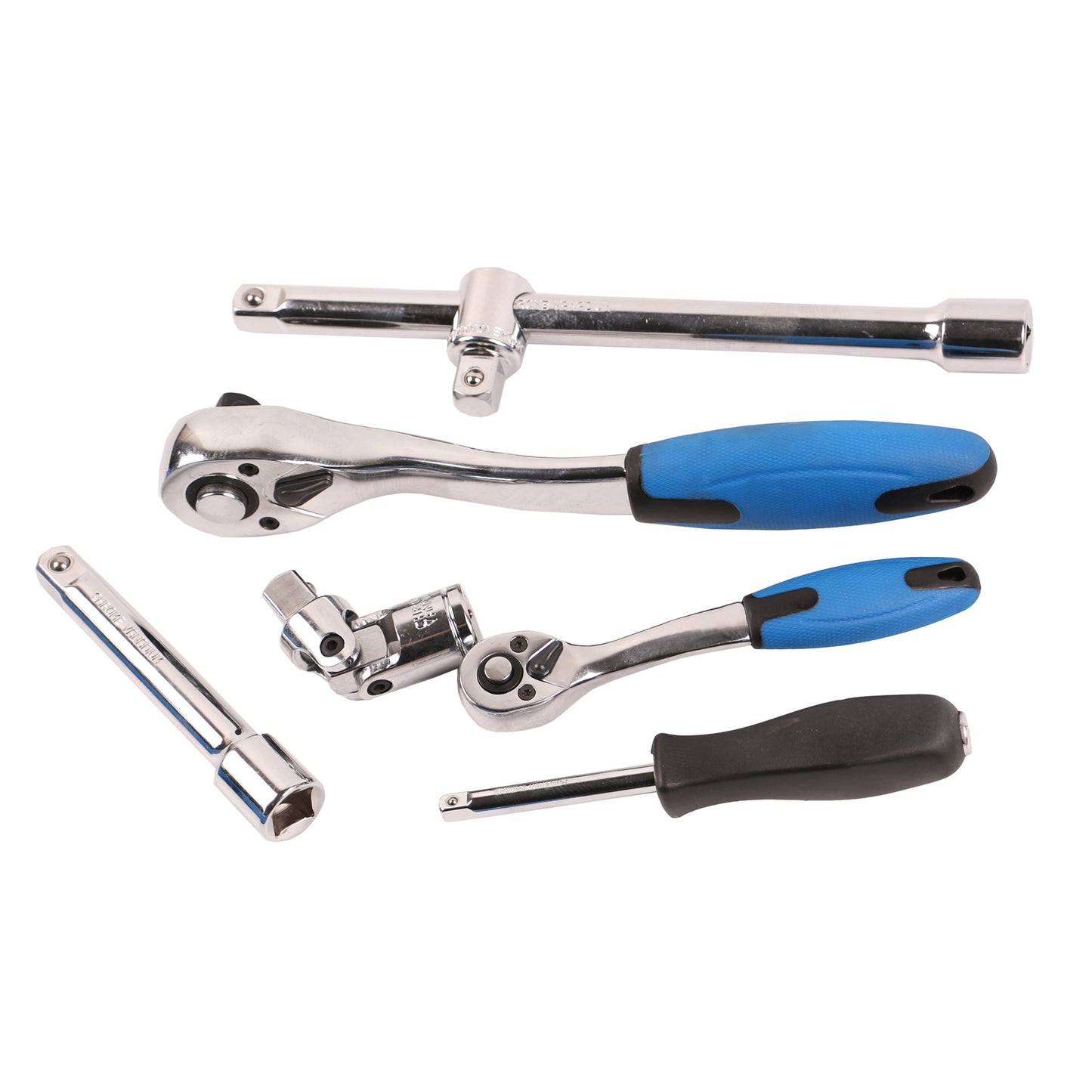 echtools EC2007 94tlg. 1/4 & 1/2 Zoll Bohrer Steckschlüssel- und Schraubenschlüssel-Set CR-V Werkstatt Garage